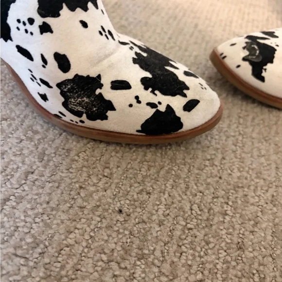 Altar'd State Black and White cow Patterned Heeled tall Boots - Picture 6 of 9